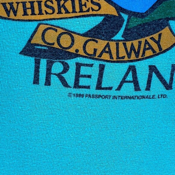 Oneita T Shirt Men L Made in USA Single Stitch Sheehan's Galway Ireland VTG 1989 - Picture 5 of 11